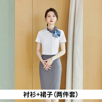 Fortress women's suit business attire interview suit high-end temperament shirt work clothes hotel front desk manager work clothes summer