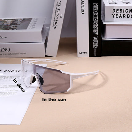 New Cross-Border Outdoor Cycling Sports Glasses for Men and Women, Fashionable One-Piece Large Lens Motorcycle Protective Goggles