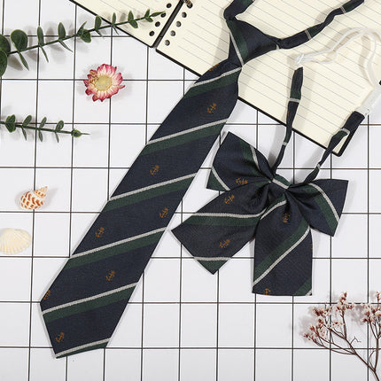 Japanese Plaid JK Tie Tie Set Women's College Style Graduation Photo Free Accessories Korean Style Bow Mariners Suit