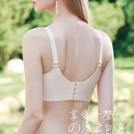 High-end Lace Underwear No Steel Ring No Side Bone Tourmaline Massage Cup Tube Top-up Anti-light Adjustable Bra