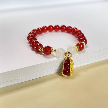 New Chinese-Style Ancient Beaded Elastic String Bracelet, Sweet Girl's Glass Bracelet, Night Market Stall, Cross-Border Live Broadcast Jewelry