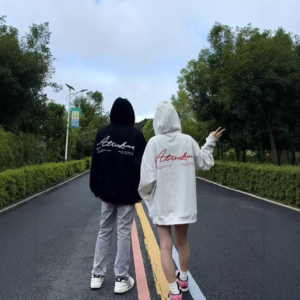High-grade oversize Men's and Women's Top Special Couple Clothing Autumn and Winter fleece-lined Hooded Sweat Fashion Brand Class Clothes