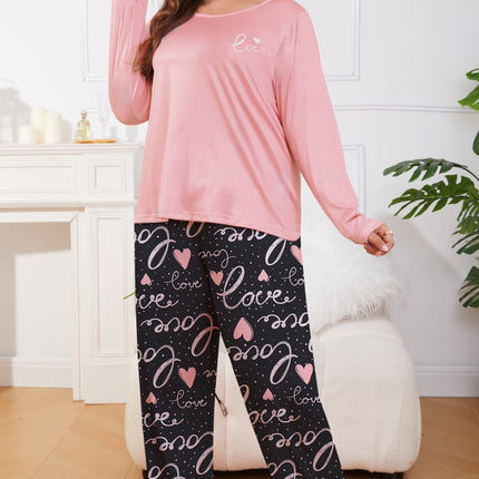 Cross-border foreign trade for pajamas women spring and autumn pink long sleeve trousers thin plus size home clothing suit wholesale