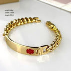 Gold bracelet 12mm wide / Stainless steels.steel
