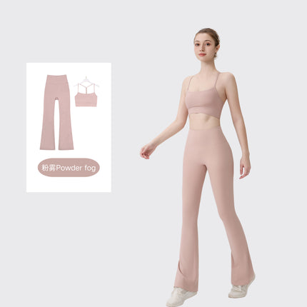 [in Stock] Ld Speaker Y-Shaped Vest Set Long Sleeve Women's Slim Fit Jacket Stretchy Sports Yoga Wear