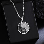 Yj8124 white diamond tai chi/single pendant