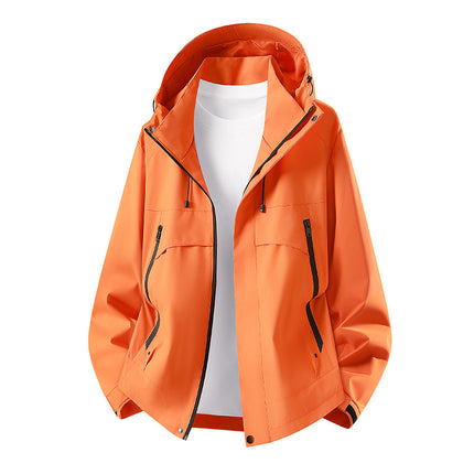 High-Quality Single-Layer Jacket with Custom Logo, Camping Travel Workwear, Waterproof and Windproof Outdoor Mountaineering Jacket