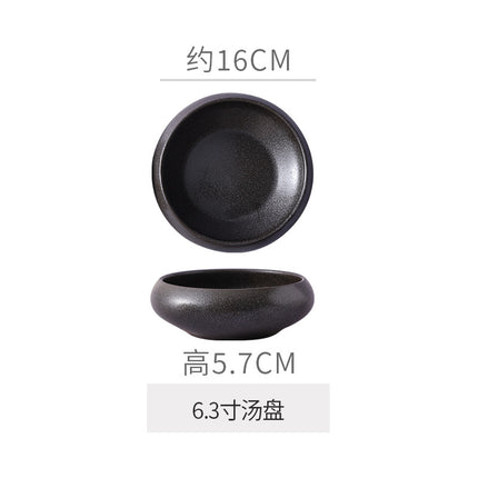 Retro Japanese Style Ceramic Bowl Creative Personality Household Rice Bowl Restaurant Special Snack Bowl Dessert Salad Bowl
