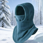 Enlarged double-button windproof hood (military green) / One size fits all