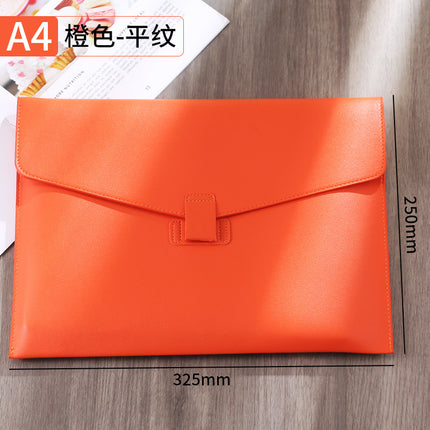 Cross-Border A4 Pebbled Leather Document Bag Business Office Large-Capacity Stationery Bag Contract Information Storage File Bag