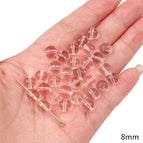 20 pieces/bag / Transparent round bead 8mm aperture about 1mm transparent color