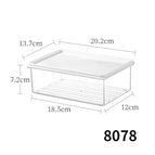 8078. transparent box with white lid - medium size 1 piece (box body transparent ps, white lid pe)