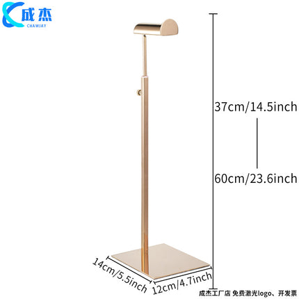 Cross-border Source Stainless Steel Display Hanging Bag Display Rack Women's Bag Rack Support Bag Rack Floor Adjustable Bag Rack