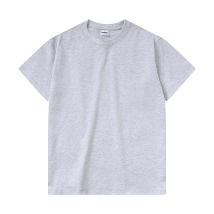 Cross-Border Supply Manufacturer Direct Sales T-Shirt Customized Round Neck Comfortable Loose Short-Sleeved T-Shirt Light Board Blank Board Summer Girls