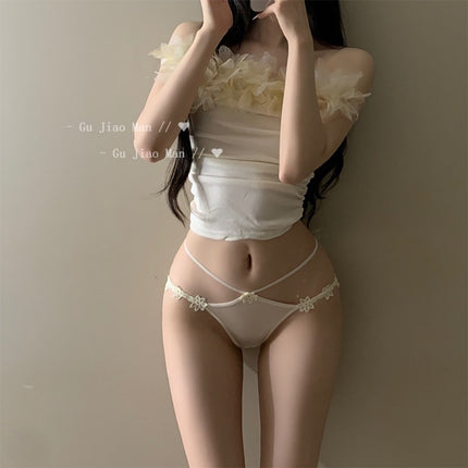 Sexy Lace Mesh Thin Low-Waist New T-Back Panties for Women Summer