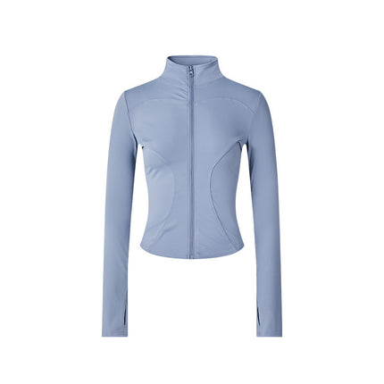 Stand Collar Slimming Fitness Clothing Slimming Yoga Top Running Sports Jacket Pilates Training Yoga Clothing