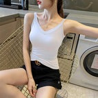 White [V-neck beautiful back vest]] / 2XL (60.00 kg-65.50 kg
