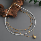 822j natural stone necklace