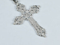 European and American Baroque Cross Necklace Women's Stylish Retro Bohemian Cold Style Pendant Sweater Chain Gothic