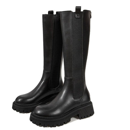 New Style Chimney Boots, Women's 2025 Autumn and Winter Single Boots, High Knight Boots, Thick Soles, Over-The-Knee Boots