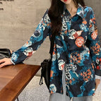 Wine bottle printed long sleeve / S