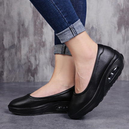 2022 New Mama Shoes Shallow Top Casual Shoes Large Size Heightened Air Cushion Nurse Shoes Fashion Women's Shoes