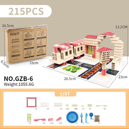 Cross-border New Products Mason Brick Building Mini Brick Hand-assembled Building House Villa Model Toys