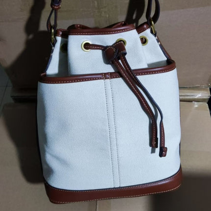 Z bags 2024 new high-end girdle women's bag European and American fashion shoulder slung canvas bucket bag