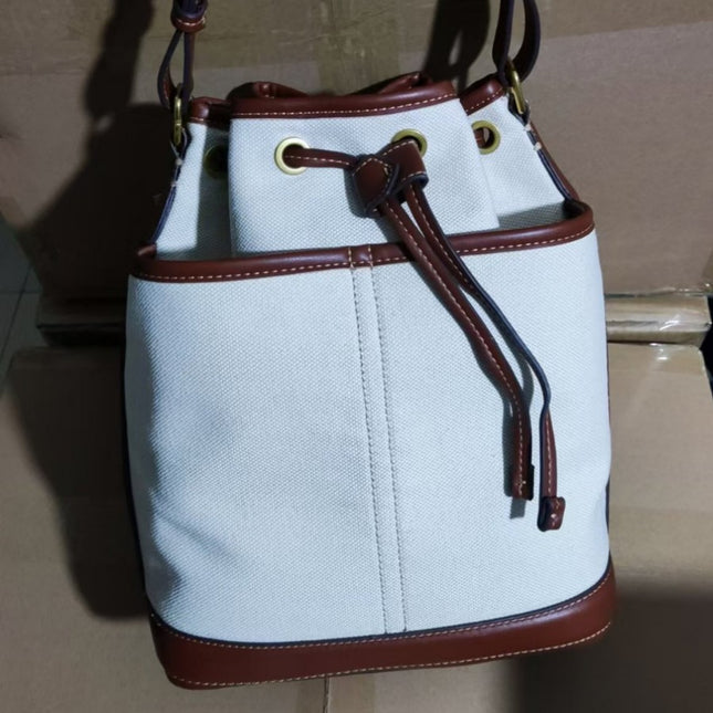 Z bags 2024 new high-end girdle women's bag European and American fashion shoulder slung canvas bucket bag