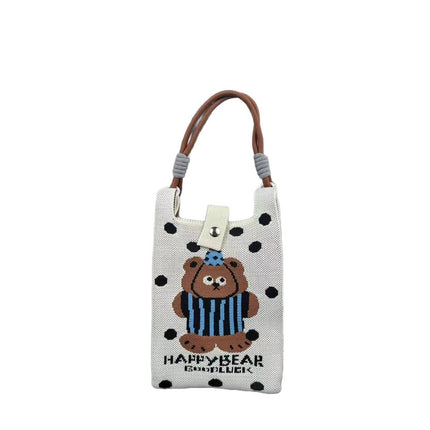 Cross-Border Mobile Phone Bag Woven Mobile Phone Bag Ins Style Woven Mobile Phone Bag Woven Tote Bag Douyin Hot Style