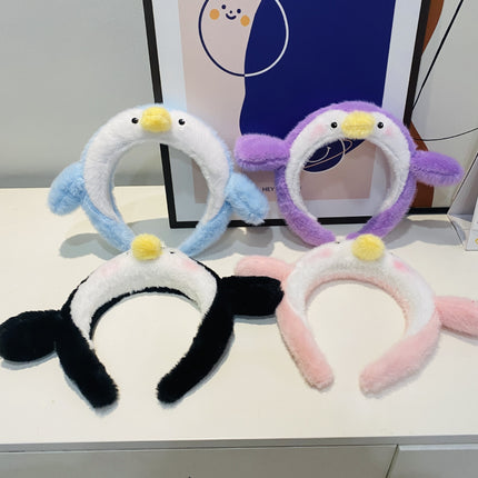 Bubble Chicken ~ Cute Yellow Chicken Stuffed Hair Hoop Women's Face Wash Makeup Special Apply Mask Hair Accessories Headband
