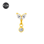 Teeth m0.9 / Round bag diamond pendant gold (head only)