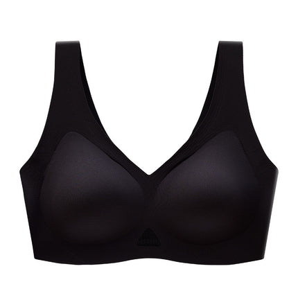 New Fixed Cup Sling Seamless Intimates Women's Silk Modal Push-Up Bra Without Rims Breathable Thin Bra