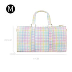 Rainbow plaid travel bag-size m