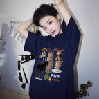 Navy blue (5 cats and one dog in the middle) / S (recommended to wear 37.5-50kg years old)