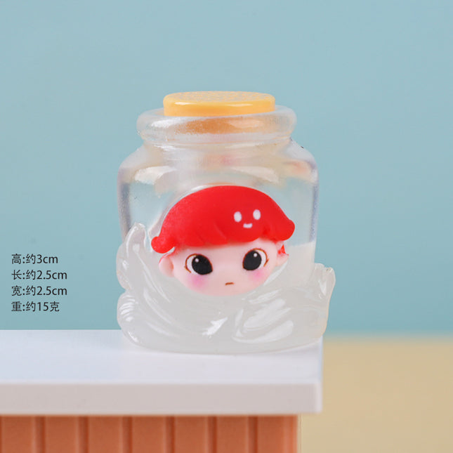 Luminous Dimo Drift Bottle Resin Decoration Creative Desktop Decoration DIY Cream Glue Keychain Bag Pendant