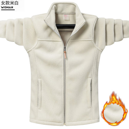Autumn and winter outdoor stand collar fleece coat for men and women polar fleece couple sweater jacket jacket jacket liner wholesale