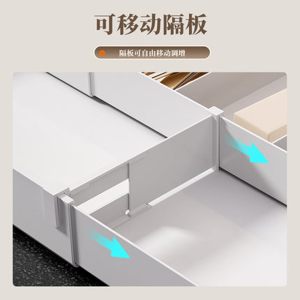 Retractable storage box sorting plastic socks storage box drawer cosmetics partition box built-in multi-function