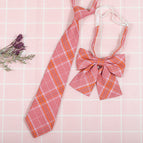JK041 orange pink (tie collar flower)