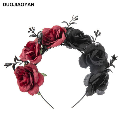 Spider Flower Party Halloween New Flower Headdress Hair Hoop Wholesale Makeup Personality European and American Cosplay