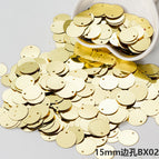 15mm side hole [small package 10g, about 100 pieces] / Bx02 silver base light gold