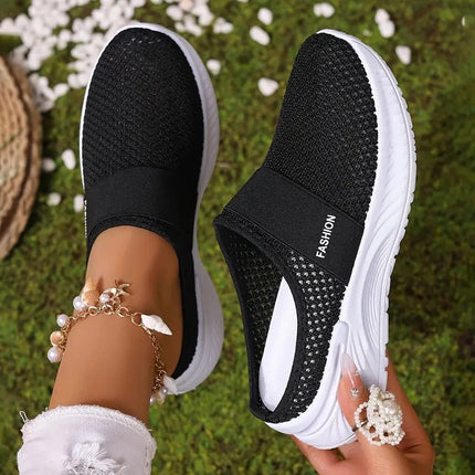 Half-Slip Summer Popular Casual Shoes, Breathable and Not Stuffy, Mesh Shoes, Slip-On Slippers, Soft Soles That Don'T Tire Your Feet, Lazy Shoes