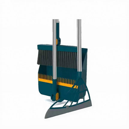 Factory direct supply folding broom dustpan suit combination increased thickening dustpan broom rotating broom hair