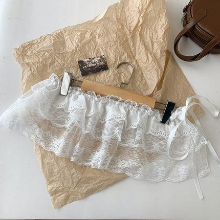 New Stylish Versatile Heavy Lace Ruffled Short Apron Skirt Half-Length Hot Girl Dress