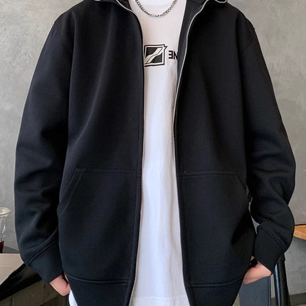 2026 New Style Jacket Men's Spring and Autumn Knitted Sweatshirt Stand Collar Men's Top Spring Loose Sports Long-Sleeved Men's Clothing