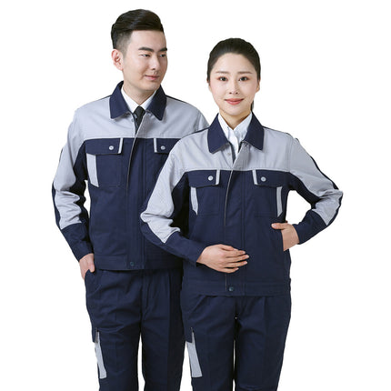 Autumn Car Repair Shop Racing Labor Protection Concrete Merchant Mixing Station Tooling Stainless Steel Glass Curtain Wall Short Sleeves