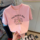 pink Three Rabbits-Black] / 3XL