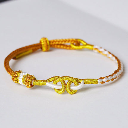 Thangka Xizang Hand Rope Hand-woven Ethnic Style Bracelet Five-way God of Wealth Green Mother Wen Zhu Thangka Bracelet