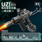 Fire-breathing version of ice blast linkage uzi electric water gun [black]