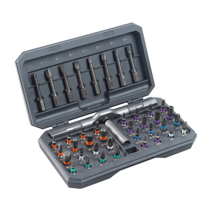 Ratchet Screwdriver Set 42-in-1 High Hardness S2 Steel Bit Multifunctional Repair and Disassembly Combination Tool Customization